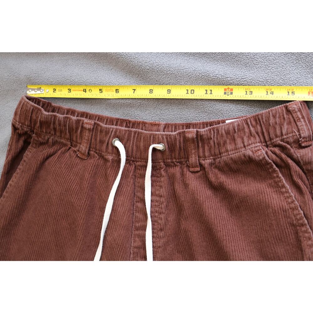 PACSUN Mens Medium Cargo Pants Brown Corduroy Loose Straight 7 pockets Boho - Picture 6 of 11
